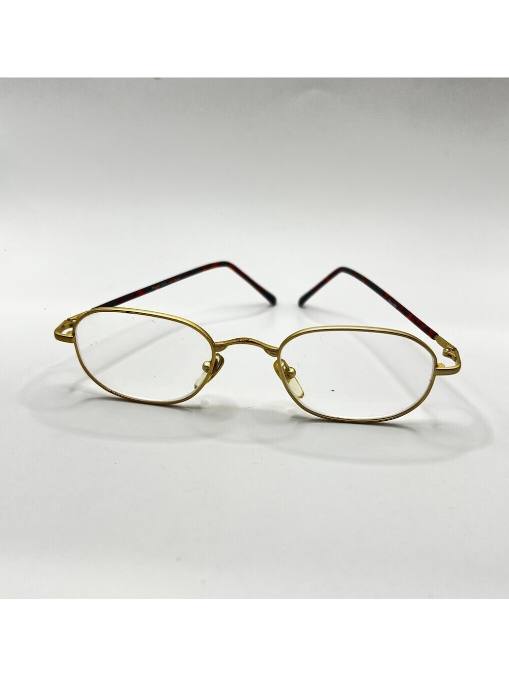 Vintage Personal Optics +1.25 Reading Glasses Matte Gold Oval Wire Frame